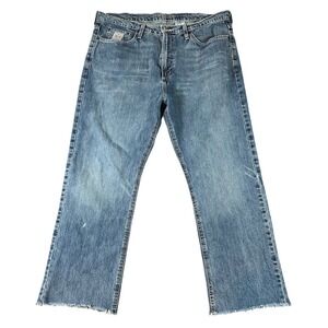 Cinch Mens Silver Label Straight Leg Jeans Blue Hemmed 38x30 Fits 39x27 Western